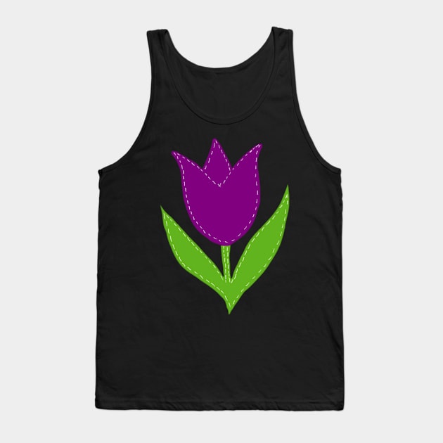 Purple tulip Tank Top by JedethDT